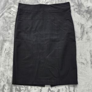 Vintage Hollywould Skirt Womens 3 Juniors Black Pencil Stretch Back Slit Office
